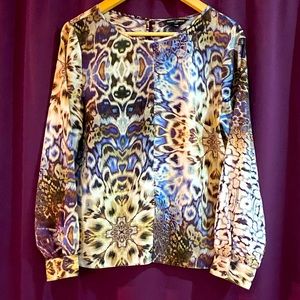 Cheetah twist blouse